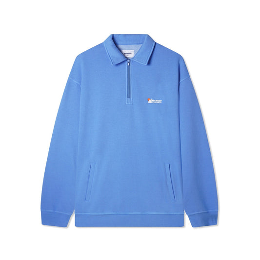 Pigment Dye 1/4 Zip Pullover, Cornflower