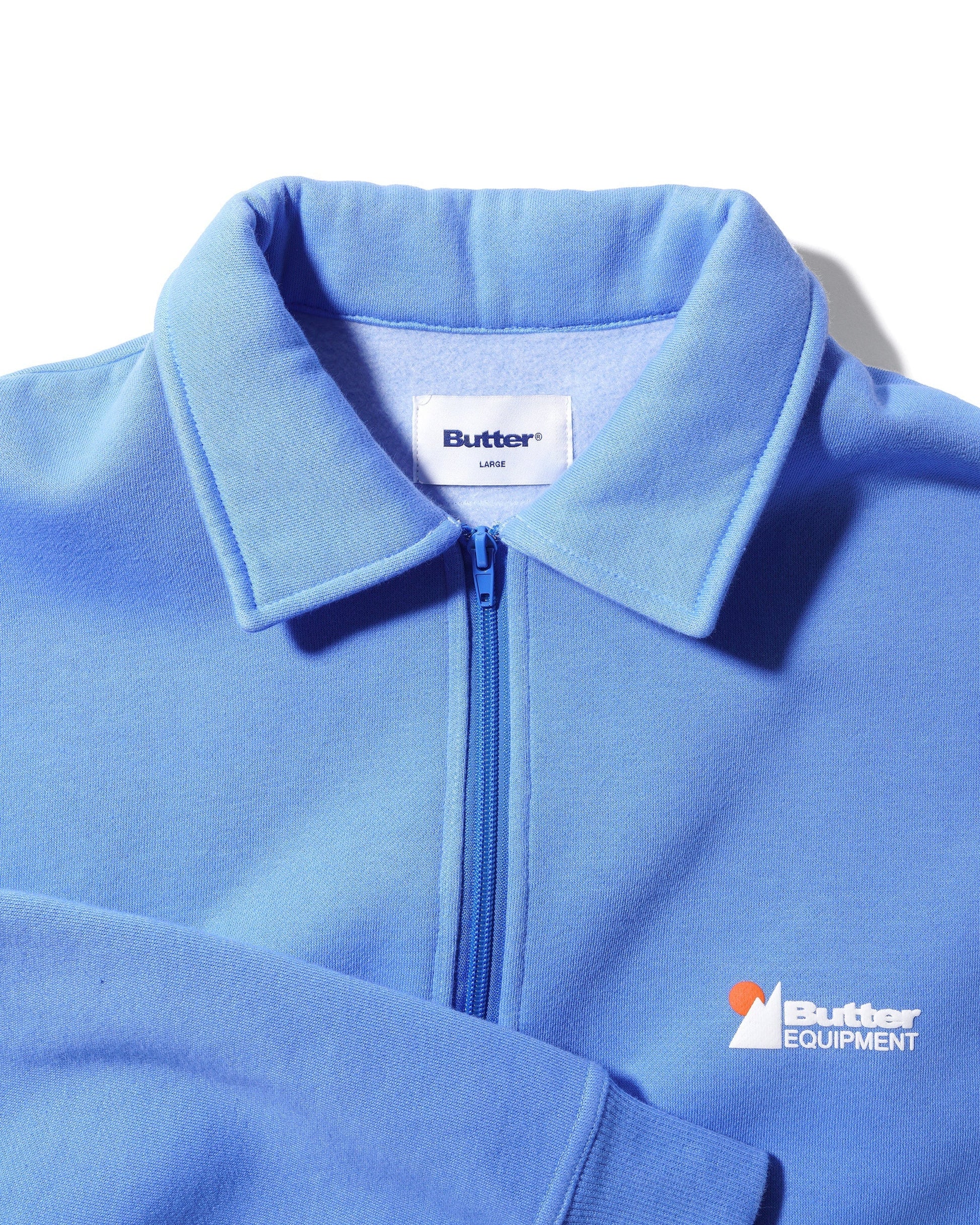  Pigment Dye 1/4 Zip Pullover, Cornflower