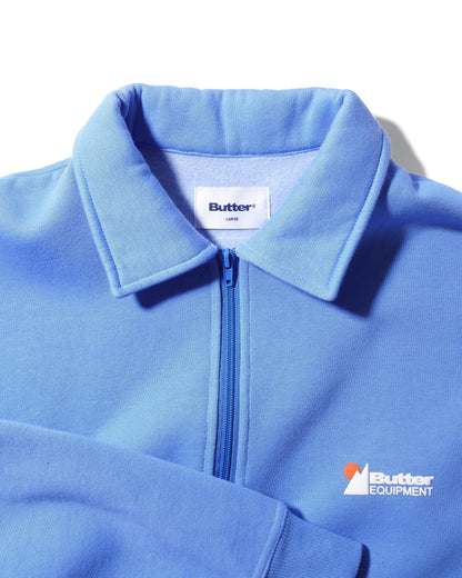  Pigment Dye 1/4 Zip Pullover, Cornflower