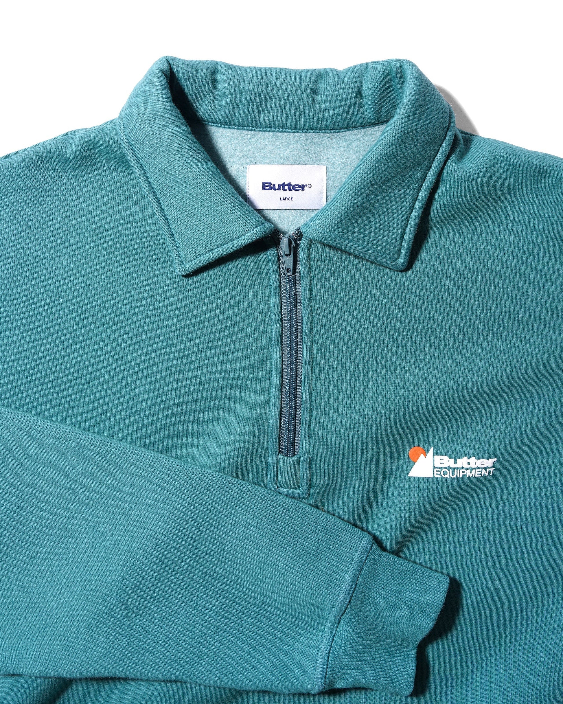  Pigment Dye 1/4 Zip Pullover, Jungle Wood