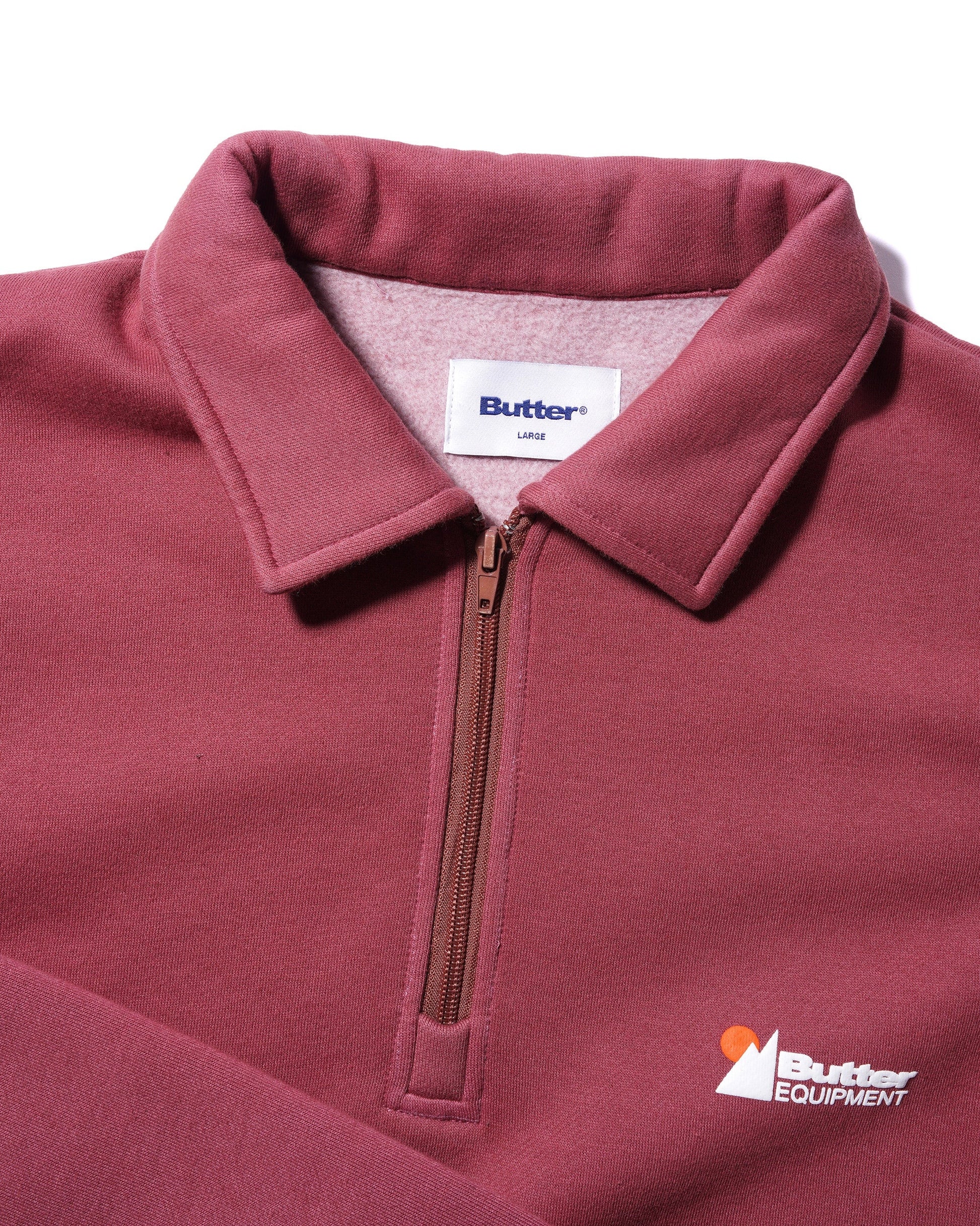  Pigment Dye 1/4 Zip Pullover, Rhubarb