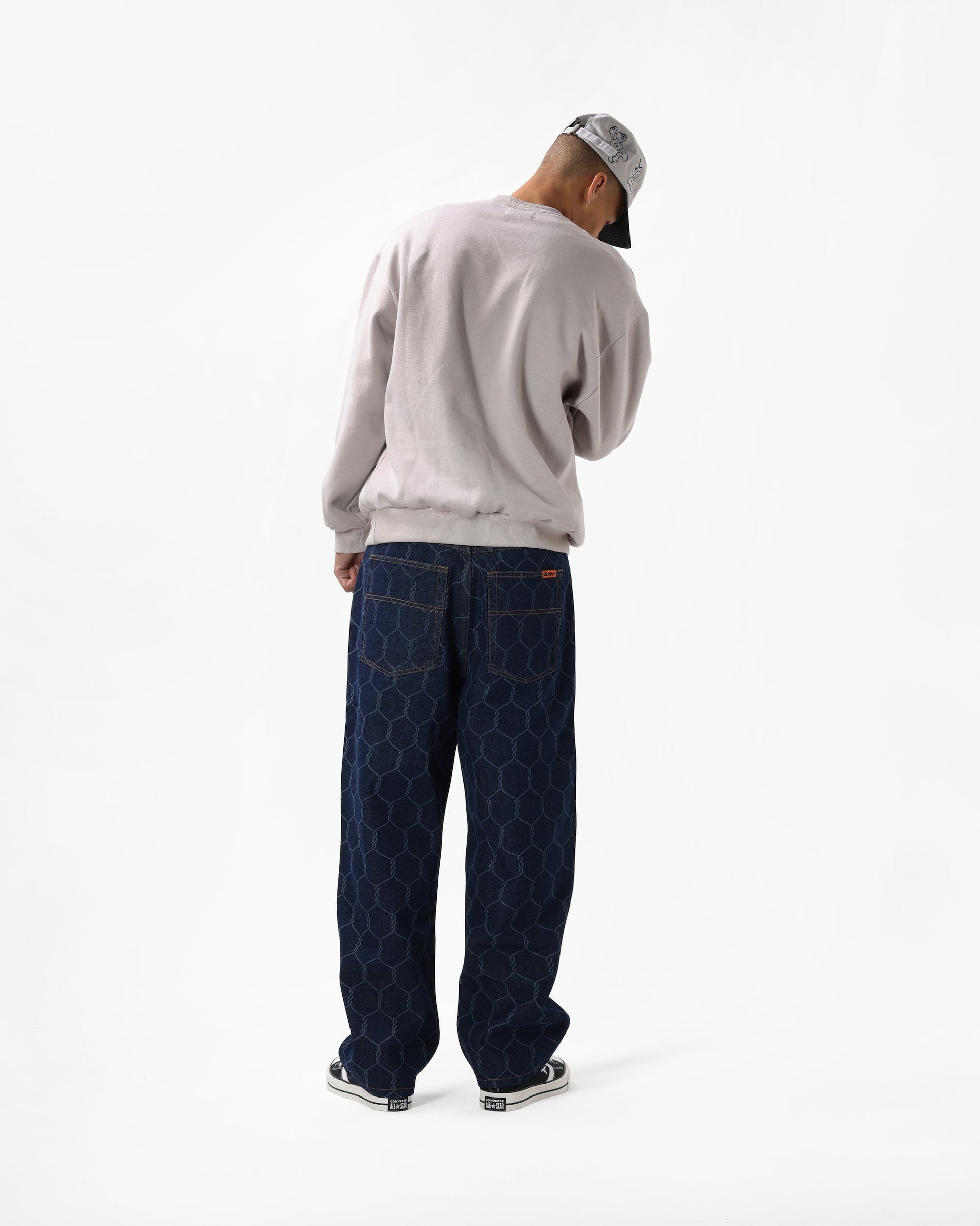  Embossed Logo Crewneck Sweatshirt, Cement