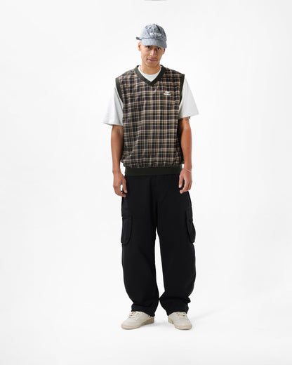  Gingham 6 Panel Cap, Fern / Blue