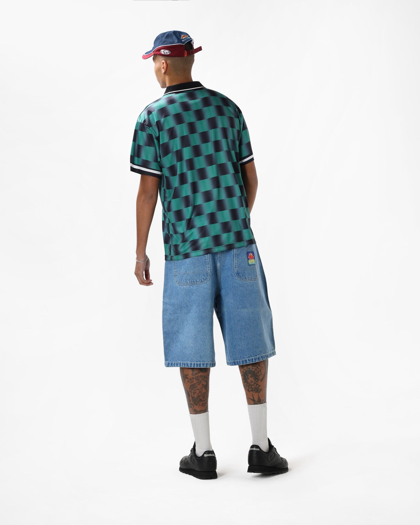  Internationale 6 Panel Cap, Slate / Ruby