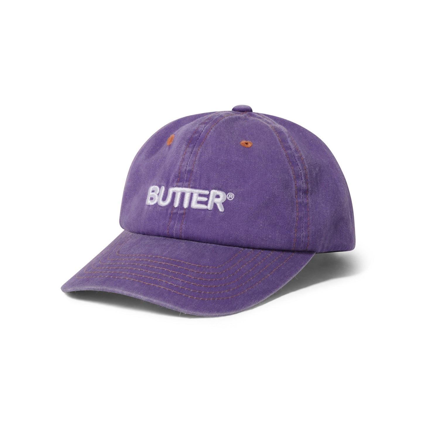  Rounded Logo 6 Panel Cap, Washed Grape