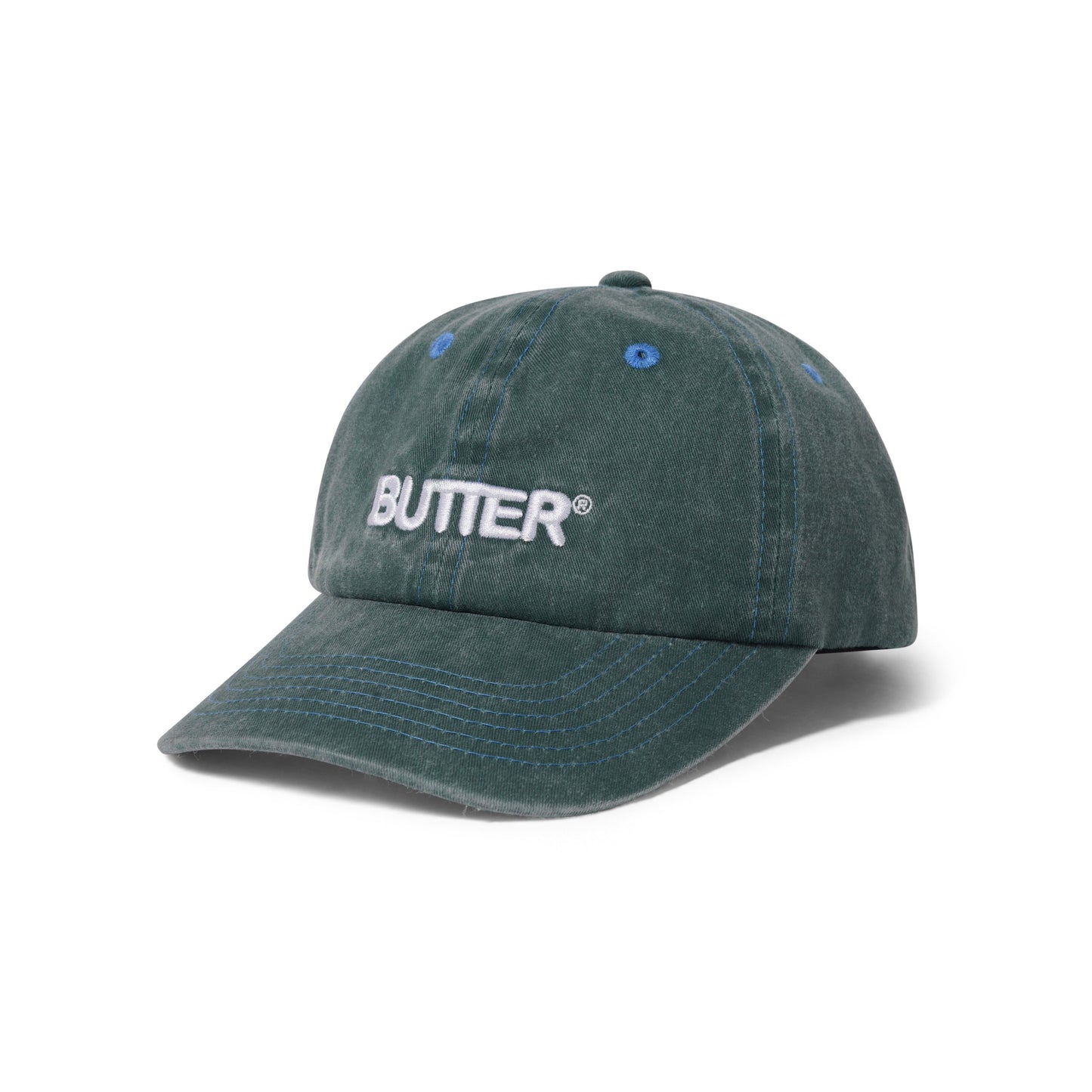  Rounded Logo 6 Panel Cap, Washed Jade