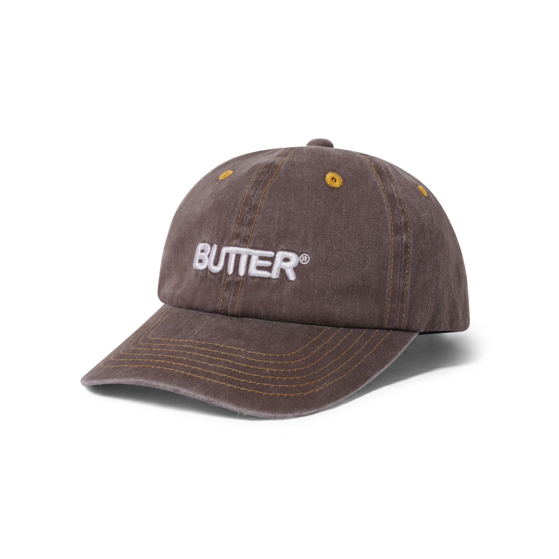  Rounded Logo 6 Panel Cap, Washed Oakwood