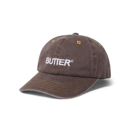  Rounded Logo 6 Panel Cap, Washed Oakwood
