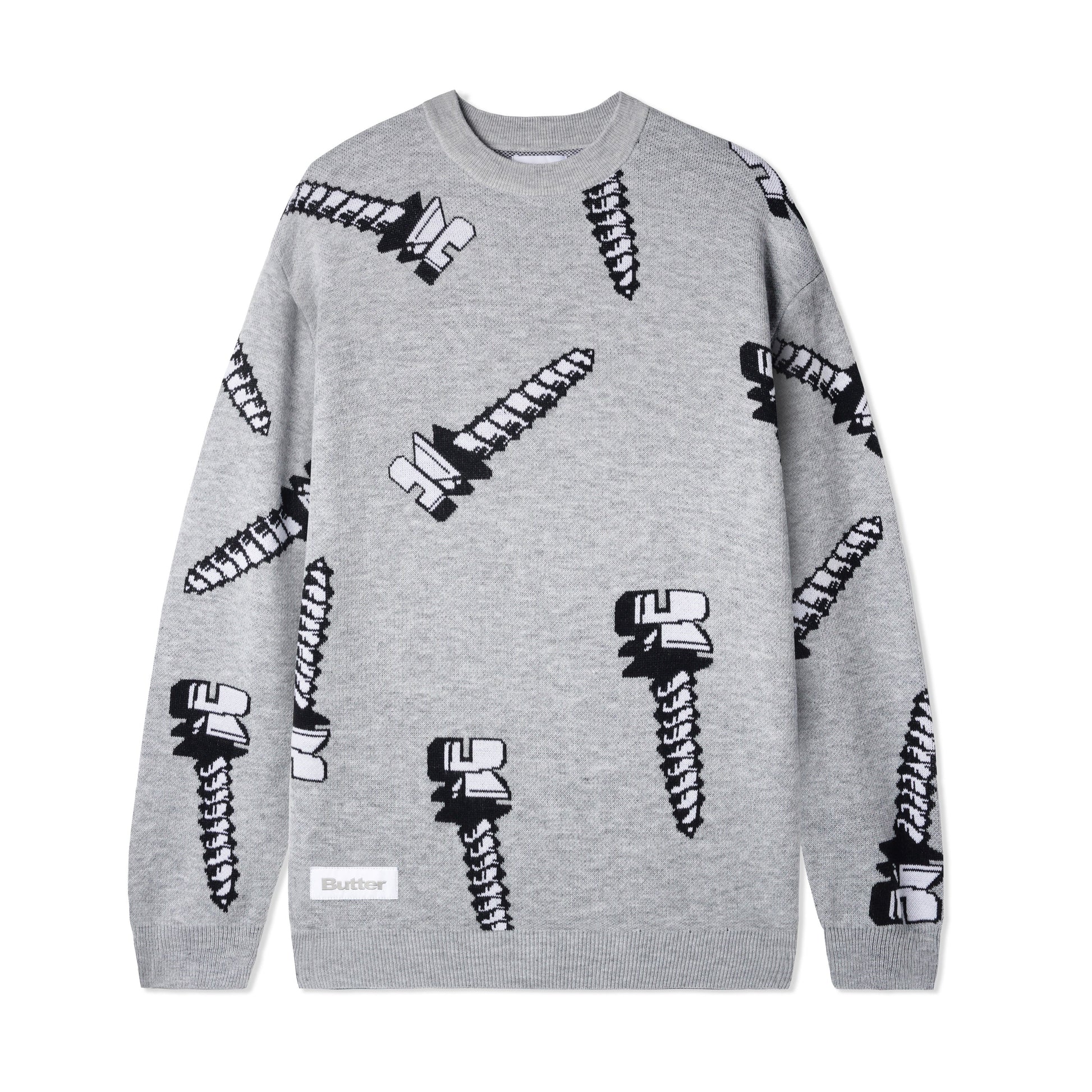  Screw Knit Sweater, Grey