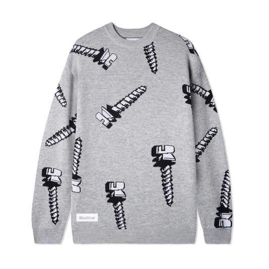  Screw Knit Sweater, Grey