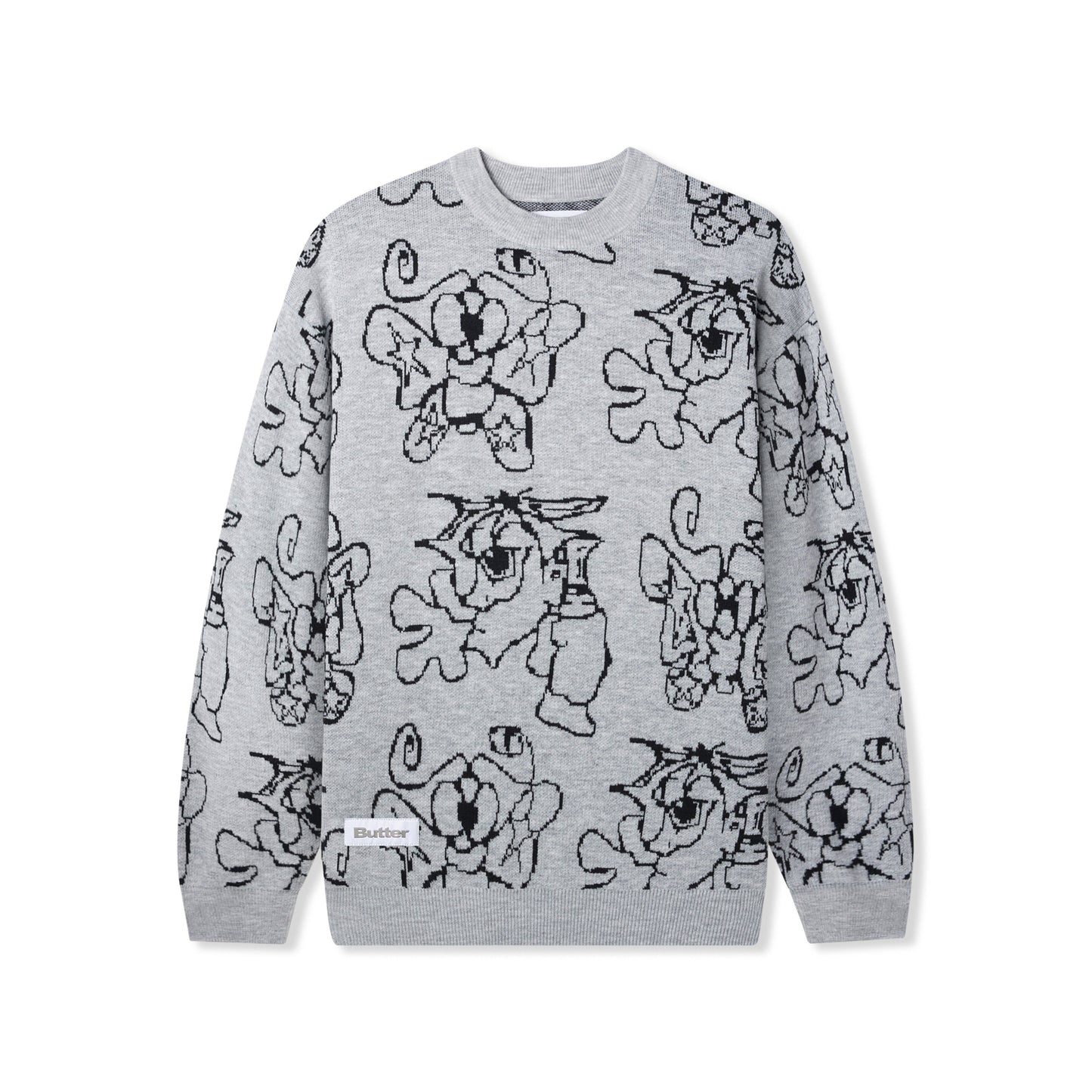  Spray Knit Sweater, Grey