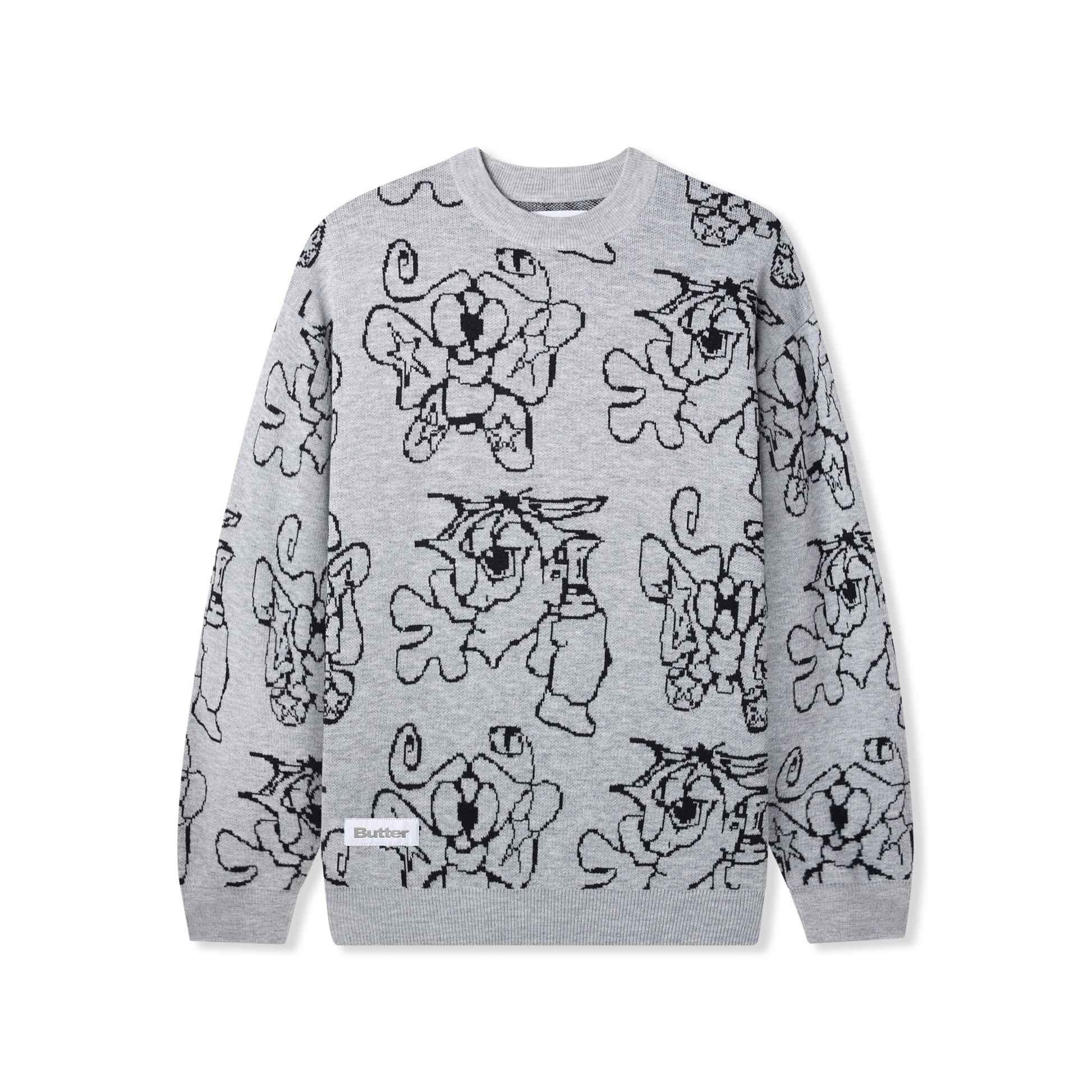  Spray Knit Sweater, Grey