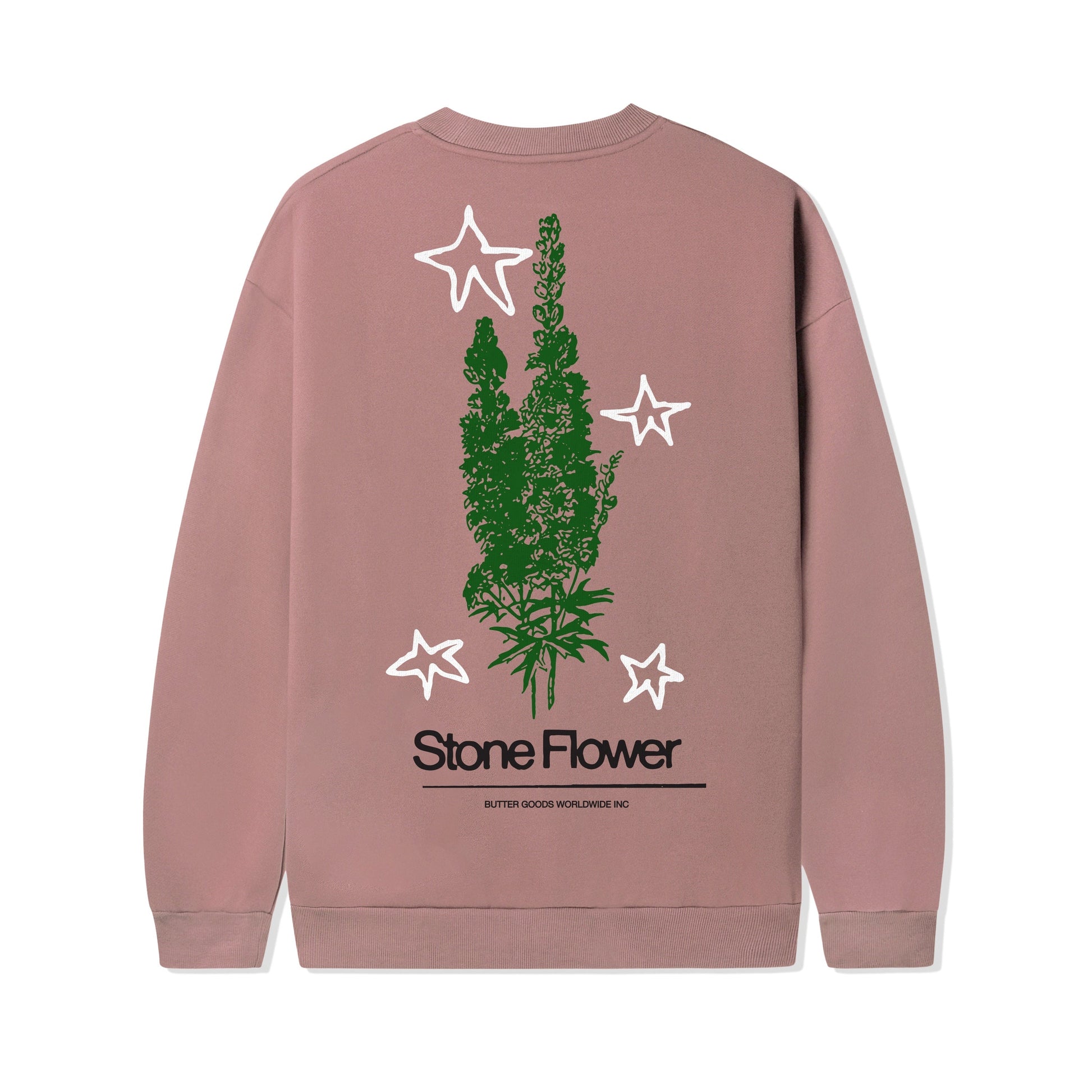  Stone Flower Crewneck, Dusty Rose