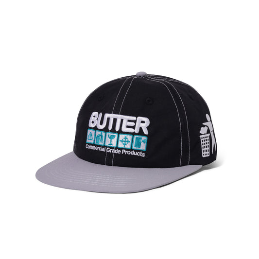  Symbols 6 Panel Cap, Black / Stone