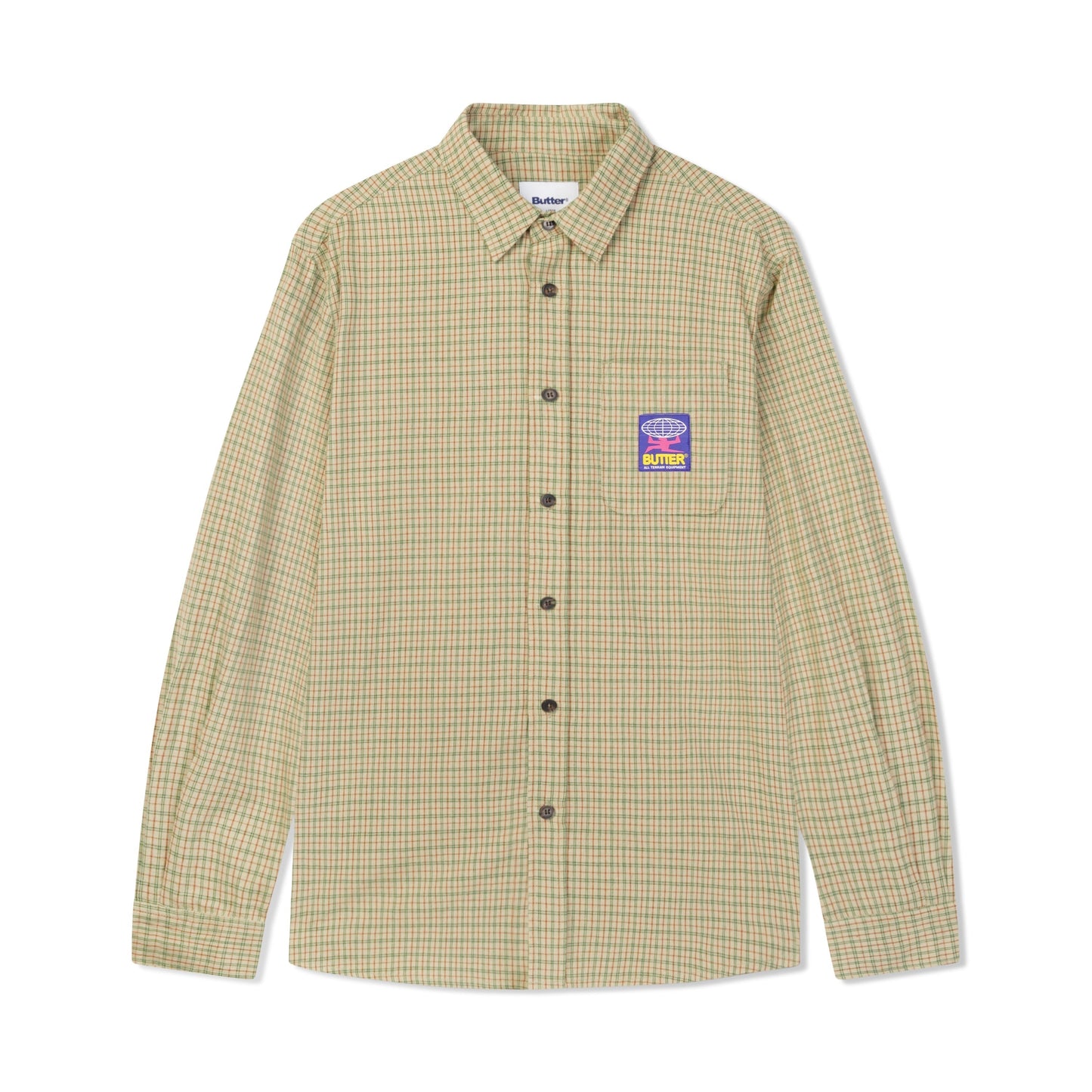  Terrain L/S Shirt, Cream / Forest
