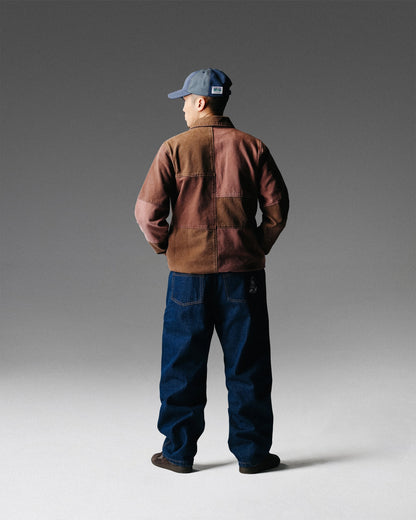  Canvas Patchwork 6 Panel Cap, Washed Navy
