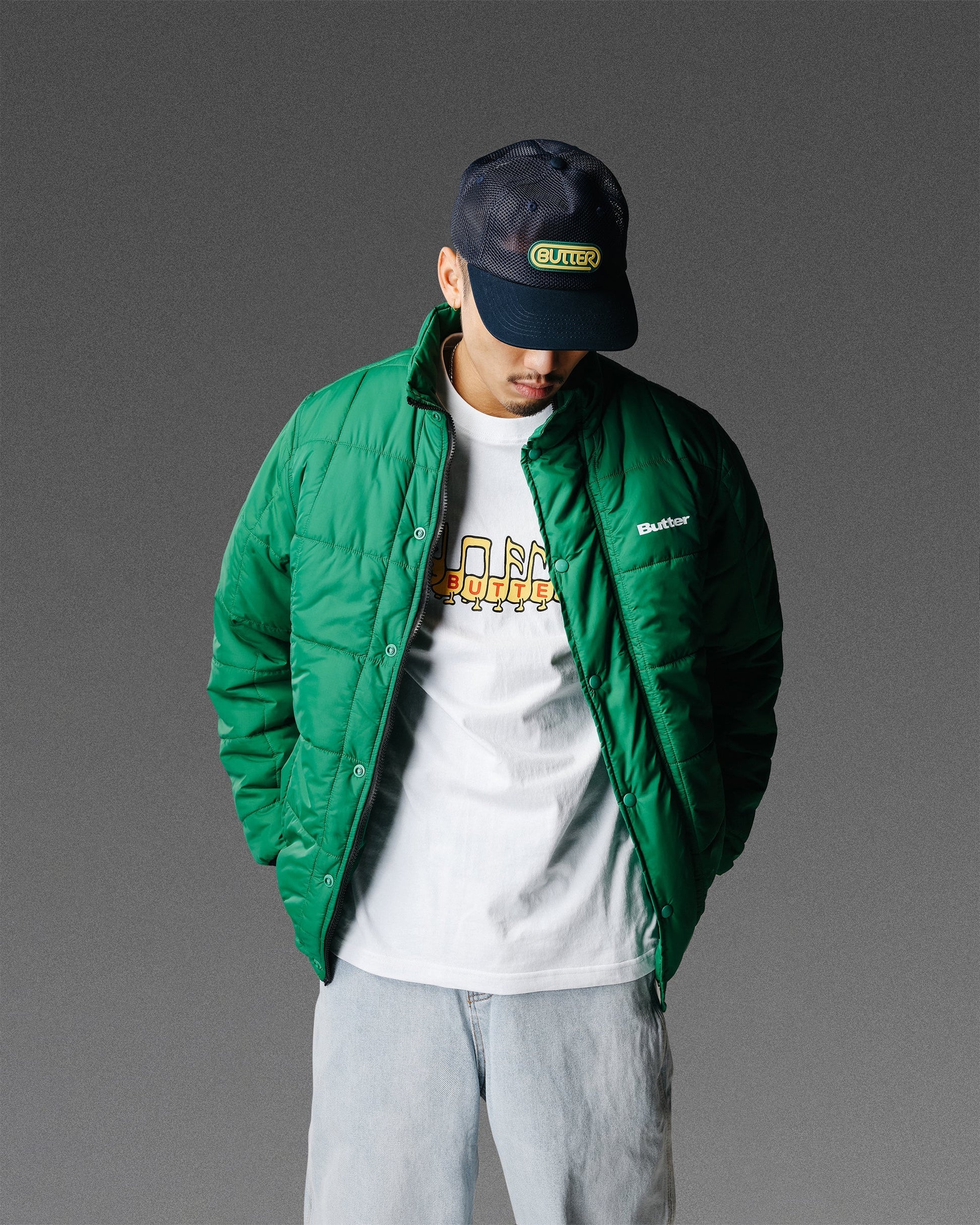  Mesh Shallow Snapback Cap, Indigo