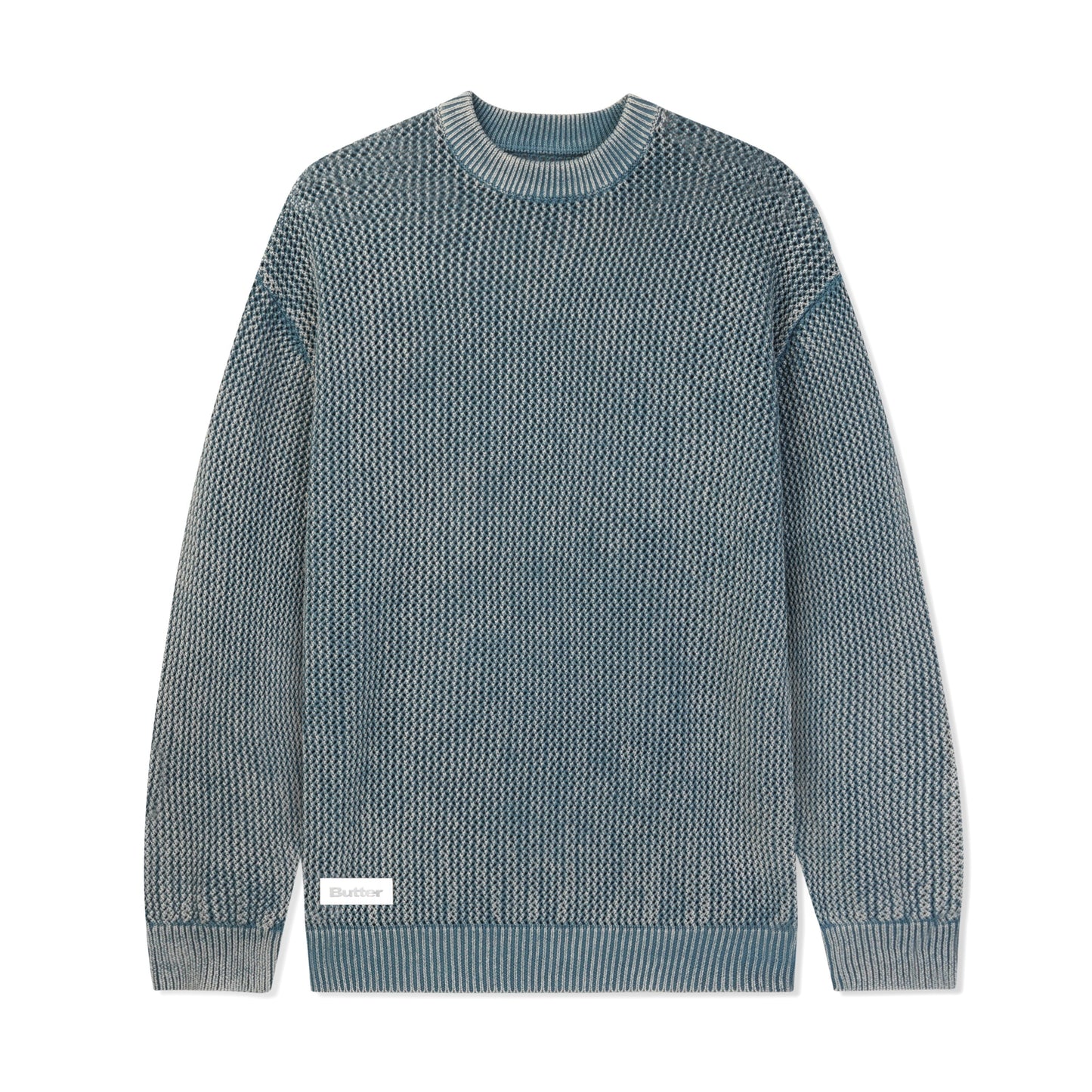  Washed Knitted Sweater, Washed Navy