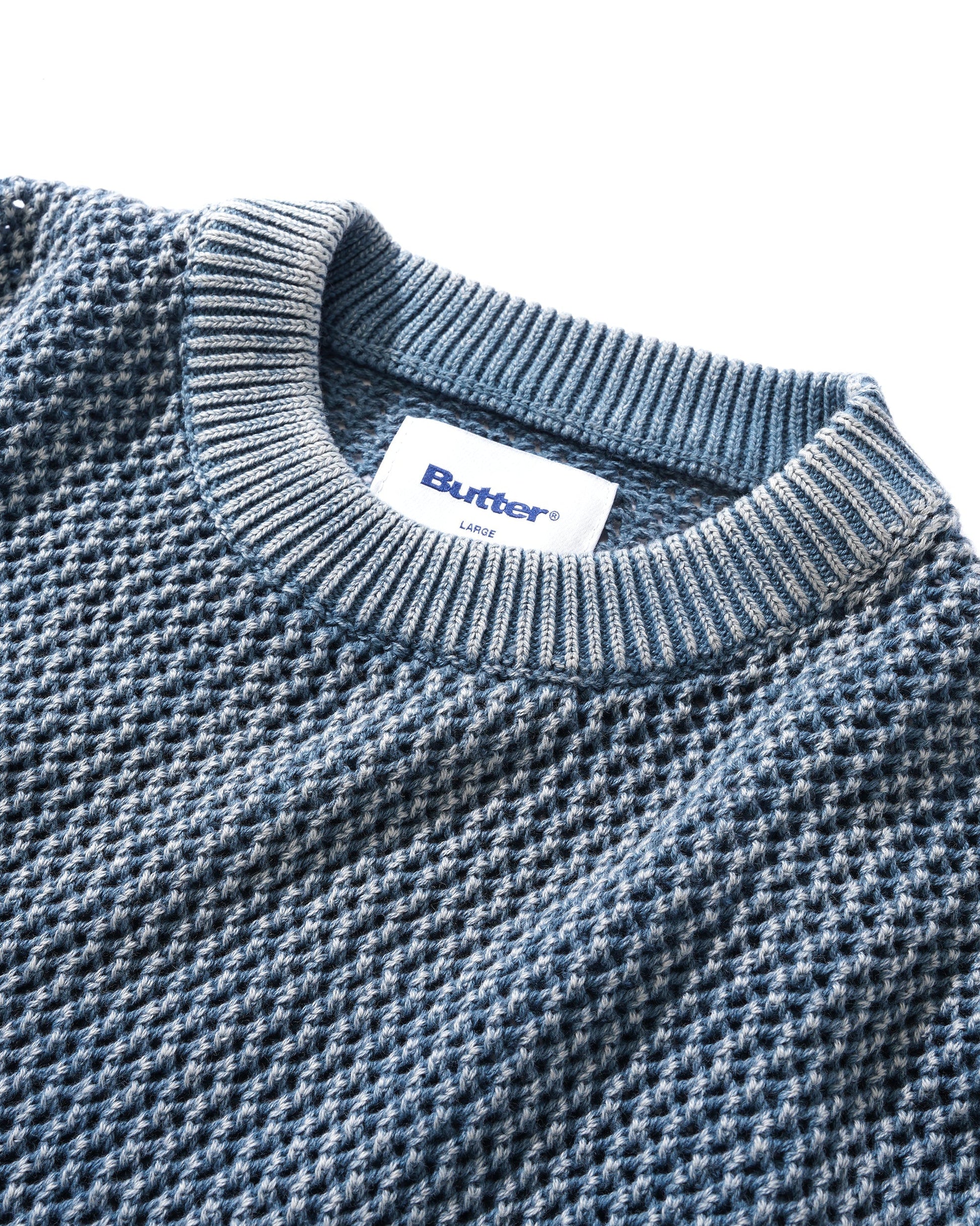  Washed Knitted Sweater, Washed Navy