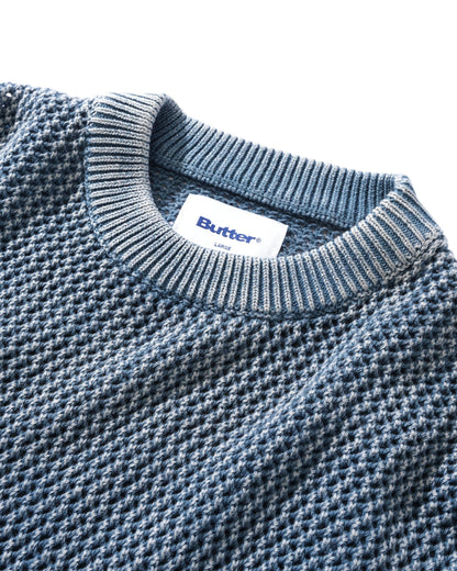  Washed Knitted Sweater, Washed Navy