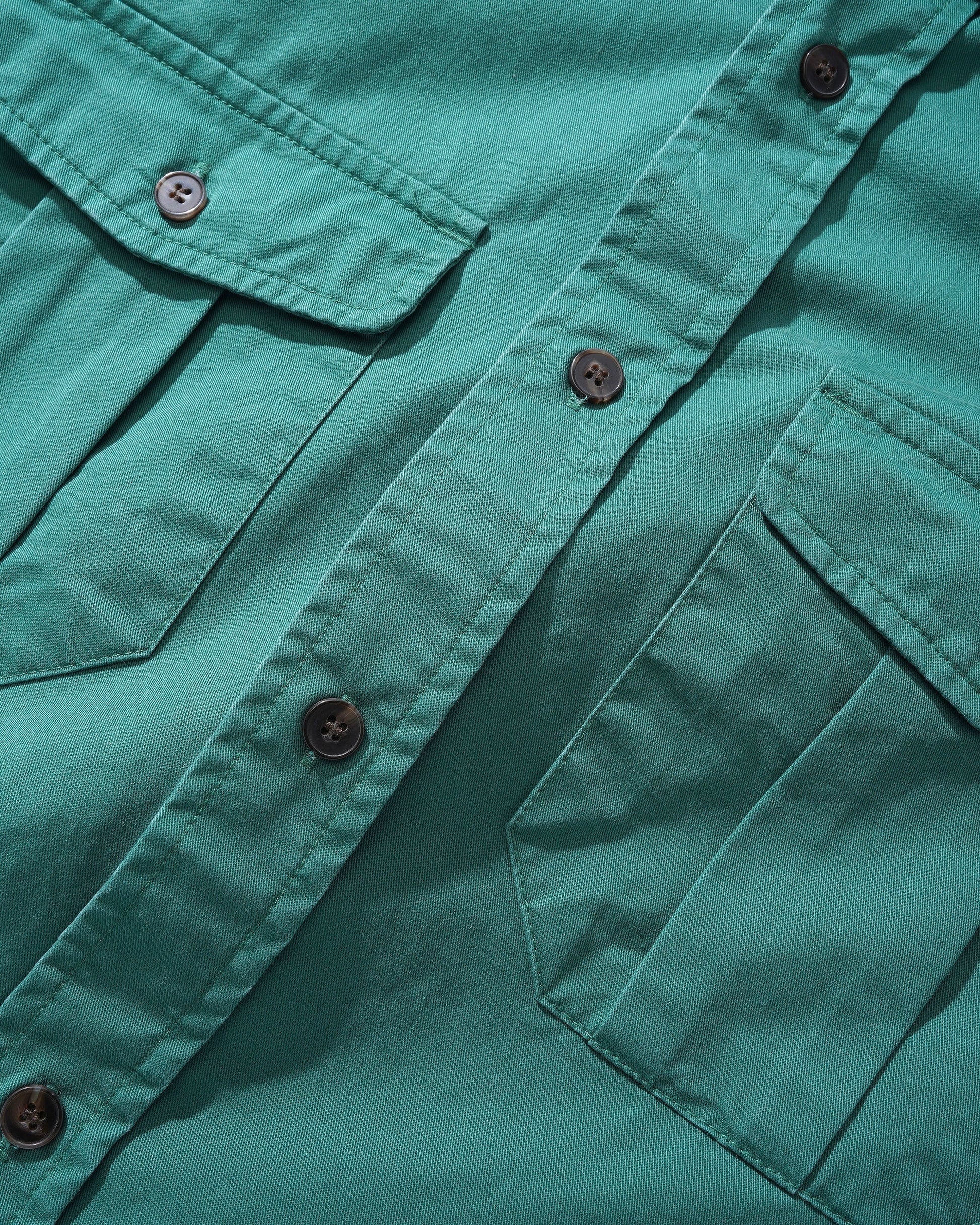  Washed Pocket L/S Shirt, Fern