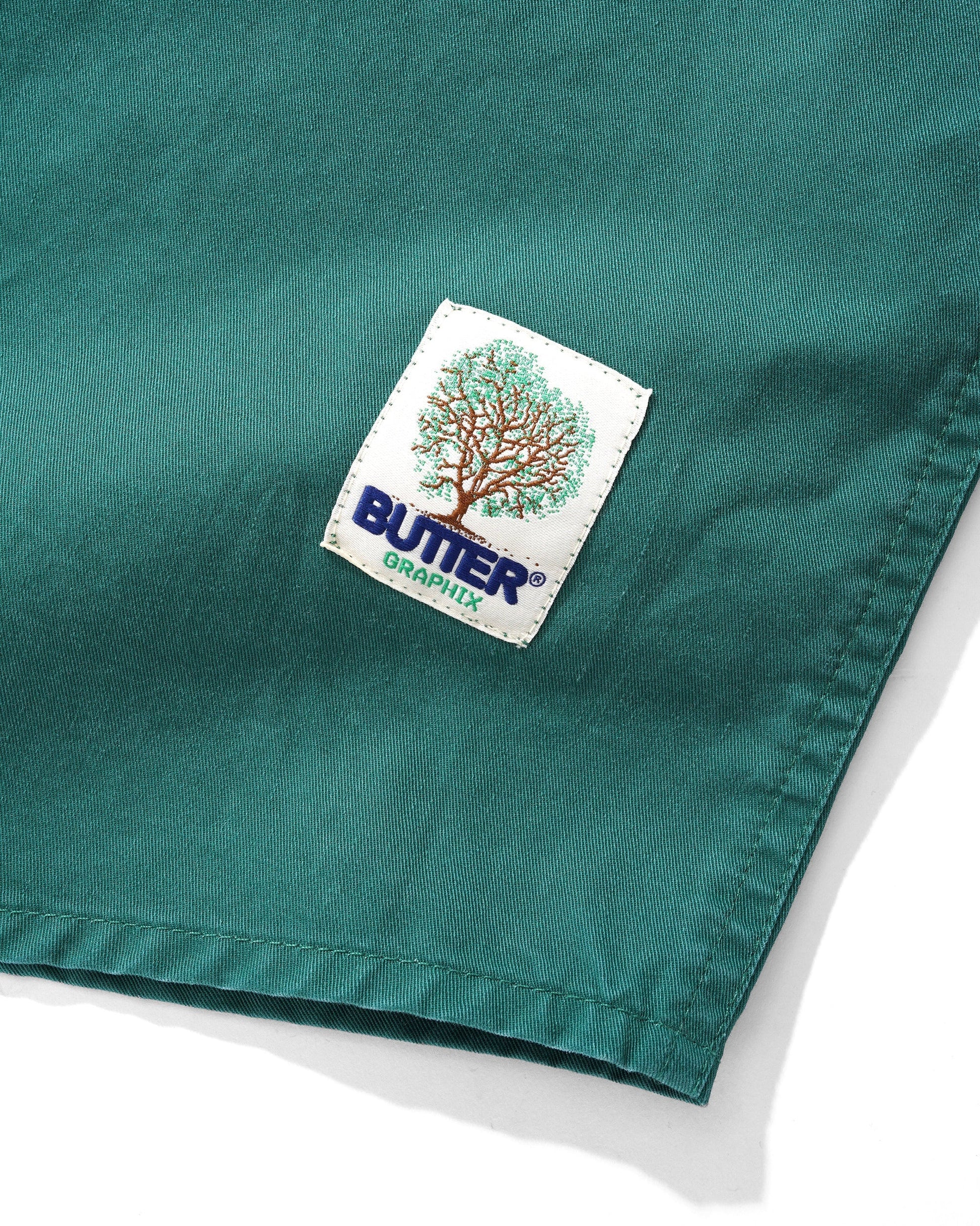  Washed Pocket L/S Shirt, Fern