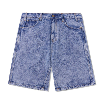 Web Denim Shorts, Acid Wash Indigo