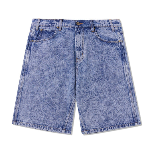  Web Denim Shorts, Acid Wash Indigo