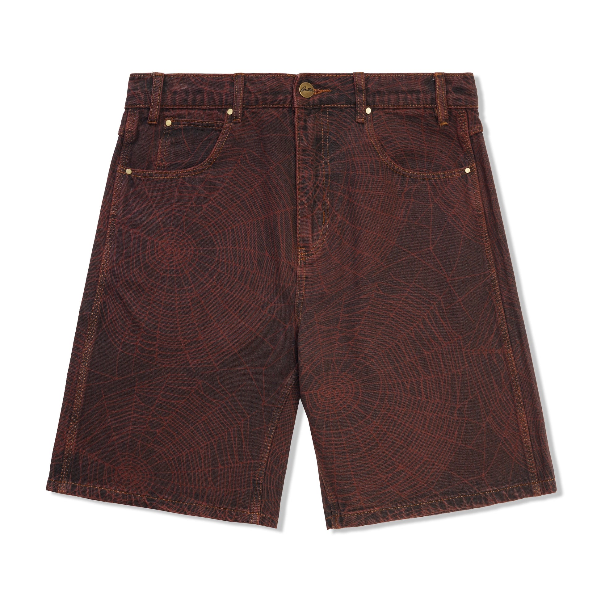  Web Denim Shorts, Brick