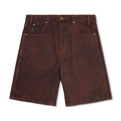  Web Denim Shorts, Brick