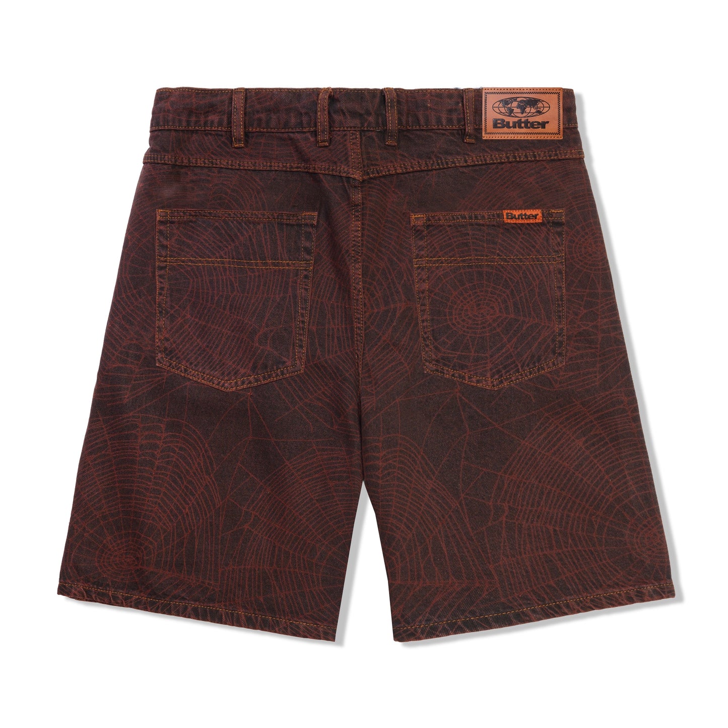  Web Denim Shorts, Brick
