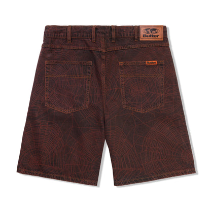  Web Denim Shorts, Brick