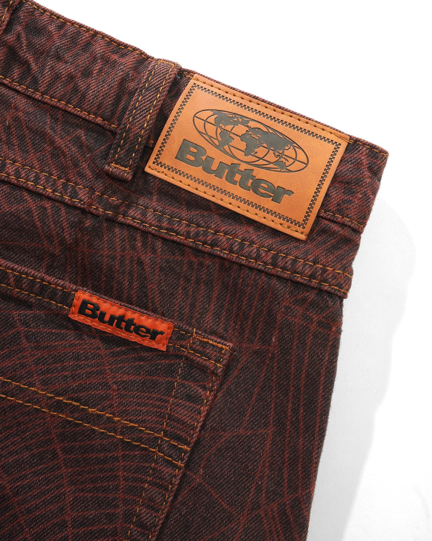  Web Denim Shorts, Brick