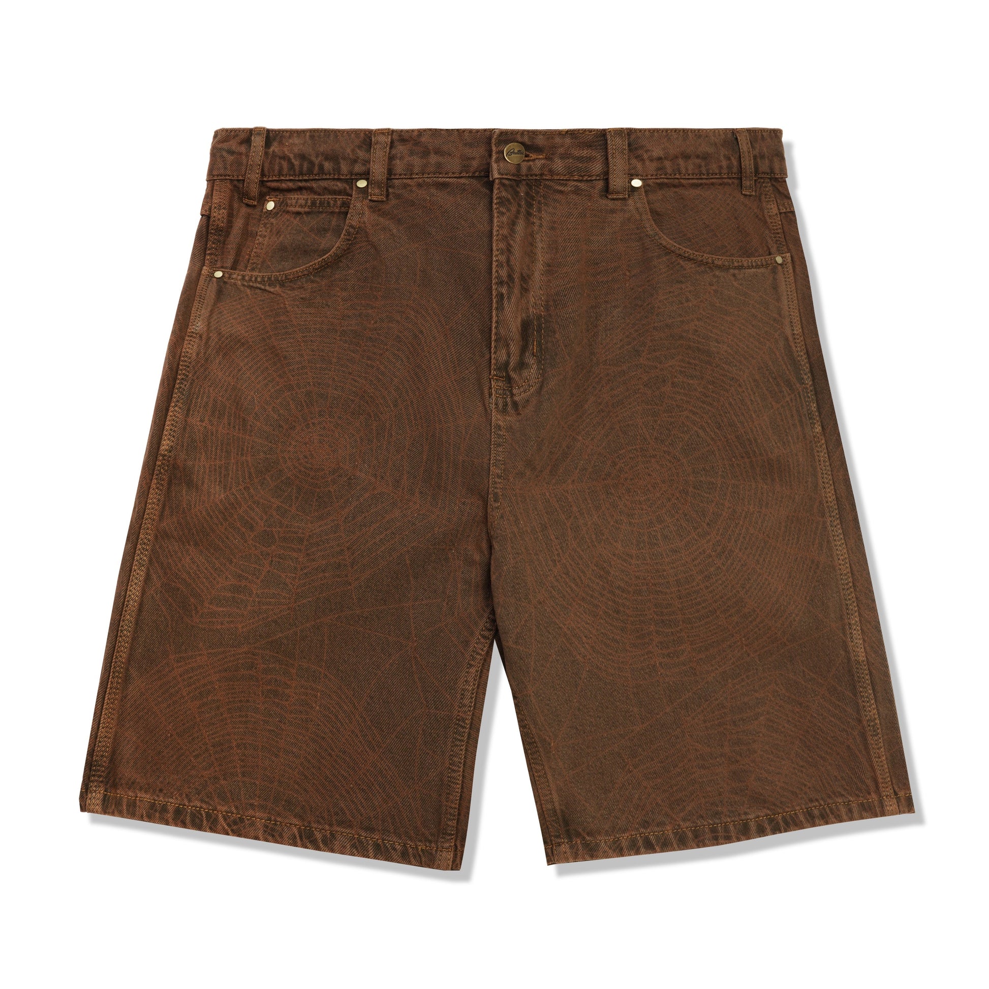  Web Denim Shorts, Brown