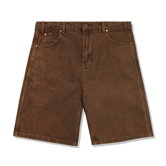  Web Denim Shorts, Brown