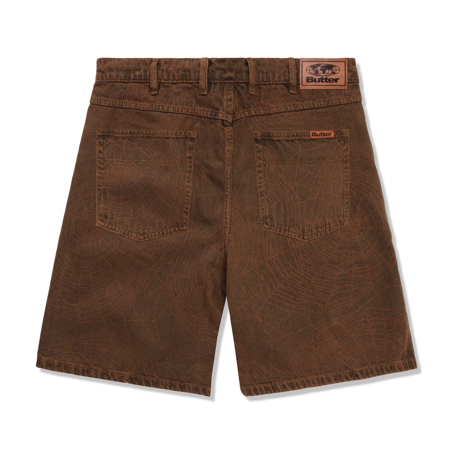  Web Denim Shorts, Brown