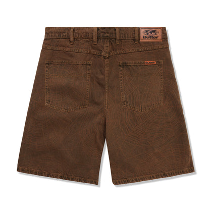  Web Denim Shorts, Brown